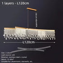 Decorbites crystal waterfall chandelier gold dining room light