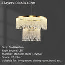 Decorbites crystal waterfall chandelier gold dining room light