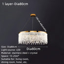 Decorbites crystal waterfall chandelier gold dining room light