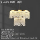 Decorbites crystal waterfall chandelier gold dining room light