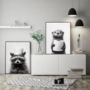 DecorBites™ Cute Animals Canvas Wall Art for Bathroom