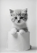 DecorBites™ Cute Animals Canvas Wall Art for Bathroom