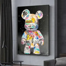 DecorBites™ Cute Cartoon Bear Canvas Print for Home Decor