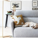 Decorbites cute dog printed black & white pillow cover living room