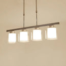 DecorBites™ Cylinder Island Pendant Light Fixture - Modern Black/Silver, Clear Glass - Ideal for Kitchen