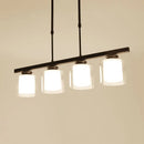 DecorBites™ Cylinder Island Pendant Light Fixture - Modern Black/Silver, Clear Glass - Ideal for Kitchen
