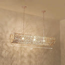 DecorBites™ Cylindrical Rattan Island Pendant Light - Southeast Asian Style with 3 Bulbs for Tea Room Ceiling