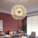 Decorbites dandelion chandelier gold and crystal living room light