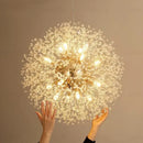 Decorbites dandelion chandelier gold and crystal living room light