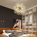 Decorbites dandelion chandelier gold and crystal living room light