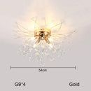 Decorbites dandelion chandelier gold crystal led living room light