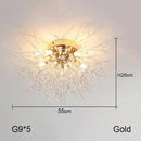 Decorbites dandelion chandelier gold crystal led living room light