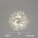 Decorbites dandelion chandelier gold crystal led living room light