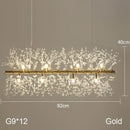 Decorbites dandelion chandelier gold crystal led living room light