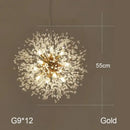 Decorbites dandelion chandelier gold crystal led living room light