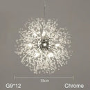 Decorbites dandelion chandelier gold crystal led living room light
