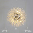 Decorbites dandelion chandelier gold crystal led living room light