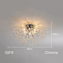 Decorbites dandelion chandelier gold crystal led living room light