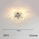 Decorbites dandelion chandelier gold crystal led living room light