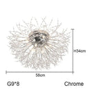 Decorbites dandelion chandelier gold crystal led living room light