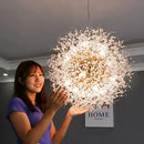 Decorbites dandelion chandelier gold crystal led living room light