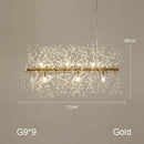 Decorbites dandelion chandelier gold crystal led living room light