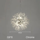 Decorbites dandelion chandelier gold crystal led living room light