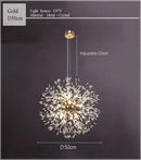 Decorbites dandelion chandelier gold crystal sparkle ball living room