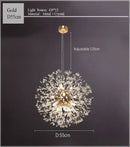 Decorbites dandelion chandelier gold crystal sparkle ball living room