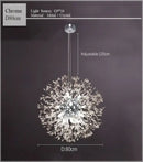 Decorbites dandelion chandelier gold crystal sparkle ball living room