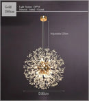 Decorbites dandelion chandelier gold crystal sparkle ball living room