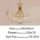 Decorbites dandelion flower chandelier black metal living room light