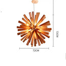 Decorbites dandelion wooden pendant lights for dining room starburst glow