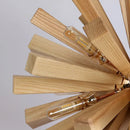Decorbites dandelion wooden pendant lights for dining room starburst glow