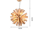Decorbites dandelion wooden pendant lights for dining room starburst glow