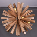 Decorbites dandelion wooden pendant lights for dining room starburst glow