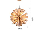 Decorbites dandelion wooden pendant lights for dining room starburst glow