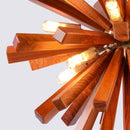 Decorbites dandelion wooden pendant lights for dining room starburst glow