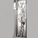 Decorbites dark grey led shower panel with rainfall spa jets bathroom