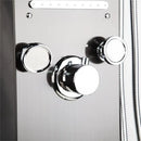 Decorbites dark grey led shower panel with rainfall spa jets bathroom