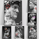 DecorBites™ David Graffiti Art Canvas Print for Room Decor