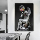 DecorBites™ David Graffiti Art Canvas Print for Room Decor