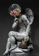 DecorBites™ David Graffiti Art Canvas Print for Room Decor