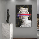 DecorBites™ David Graffiti Art Canvas Print for Room Decor