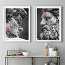 DecorBites™ David Graffiti Art Canvas Print for Room Decor