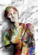 DecorBites™ David Graffiti Art Canvas Print for Room Decor