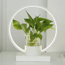 DecorBites™ Decorative Aluminum LED Night Lamp with Glass Plant Cup