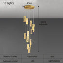 Decorbites deluxe crystal spiral slinglights dining room gold pendant