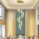 Decorbites deluxe crystal spiral slinglights dining room gold pendant