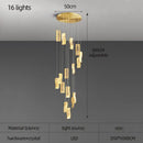 Decorbites deluxe crystal spiral slinglights dining room gold pendant